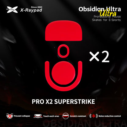 Глайди для мишки X-Raypad Obsidian Ultra Skates для Logitech G Pro X Superlight 2/ PRO X2 Superstrike