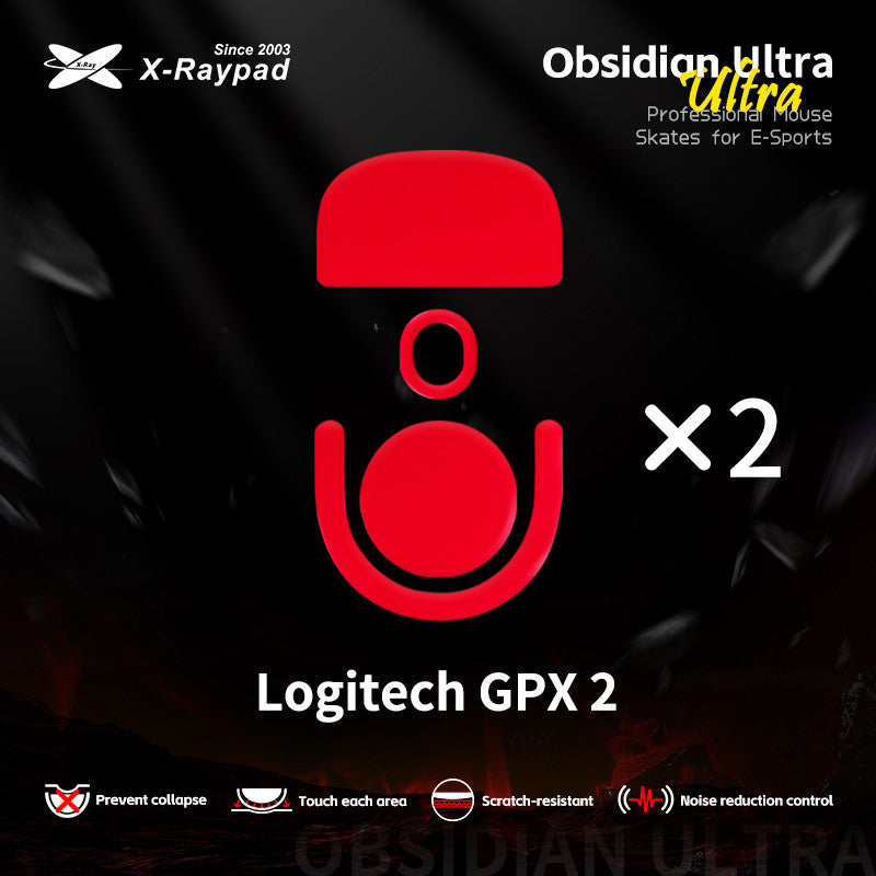 Глайди для мишки X-Raypad Obsidian Ultra Skates для Logitech G Pro X Superlight 2/ PRO X2 Superstrike