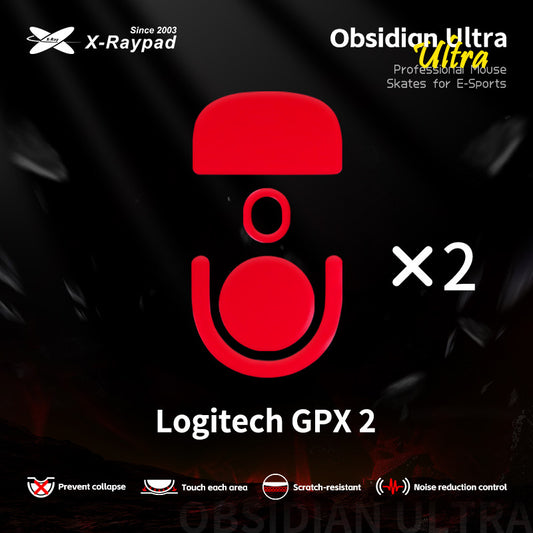 Глайди для мишки X-Raypad Obsidian Ultra Skates для Logitech G Pro X Superlight 2/ PRO X2 Superstrike