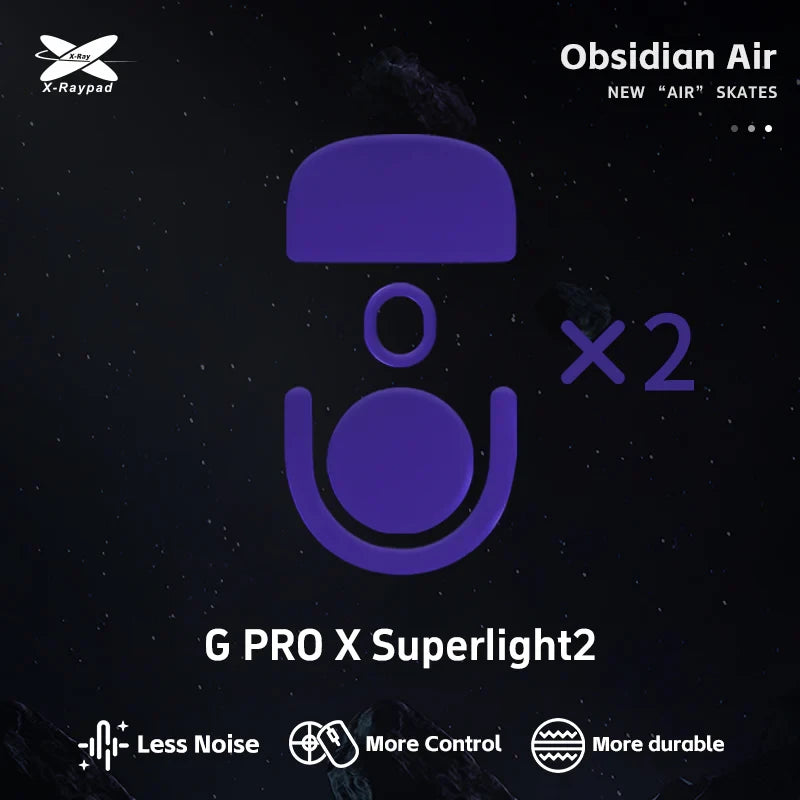 Глайди для мишки X-Raypad Obsidian Air Skates for Logitech GPX2 / X2 SUPERSTRIKE