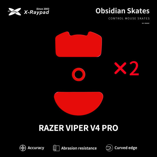 Глайди для мишки X-Raypad Obsidian Skates for Razer Viper V4 Pro